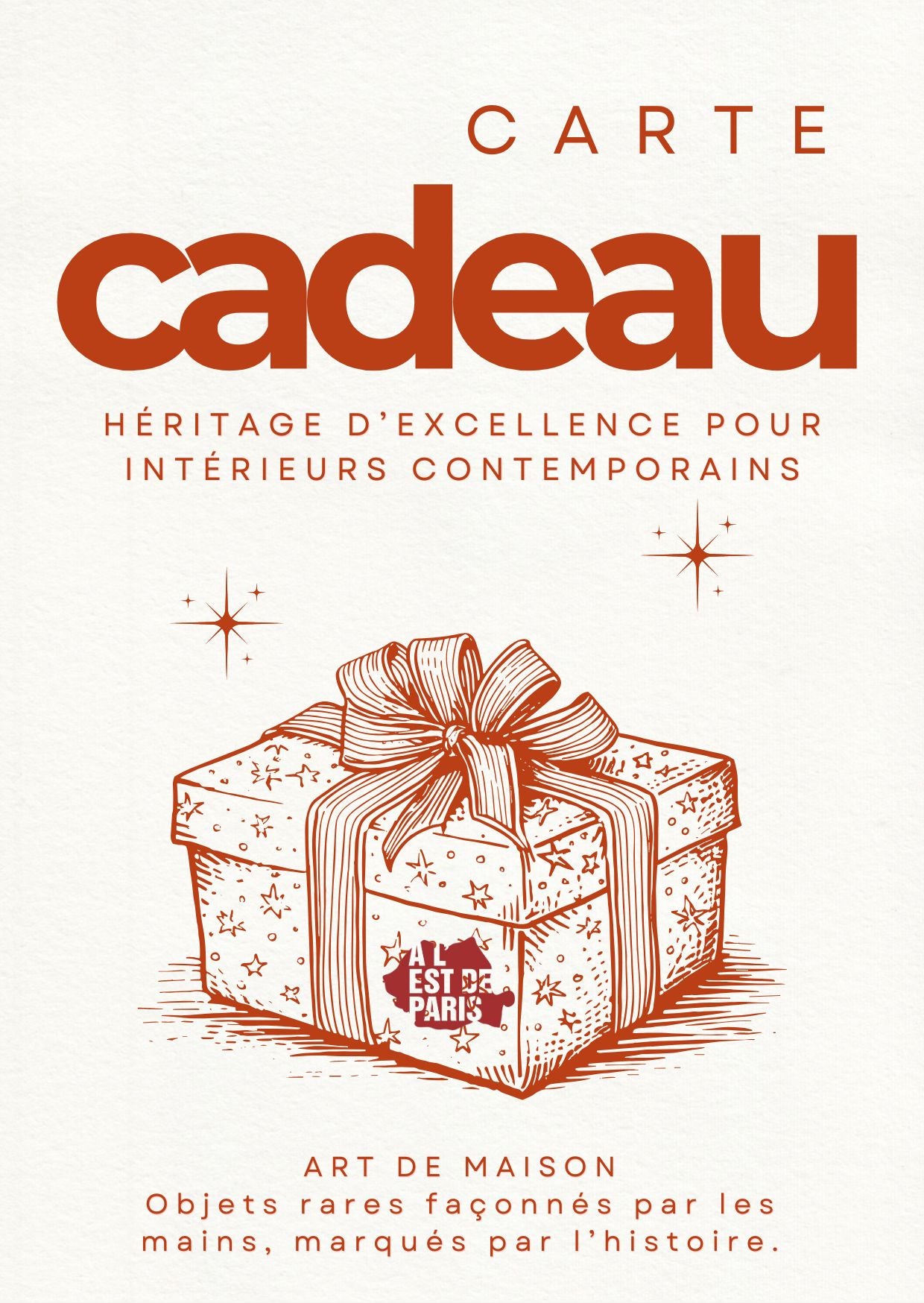 Carte cadeau A L'EST DE PARIS