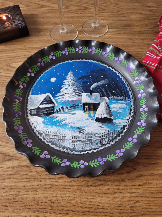 Grand plat LUNE D'HIVER