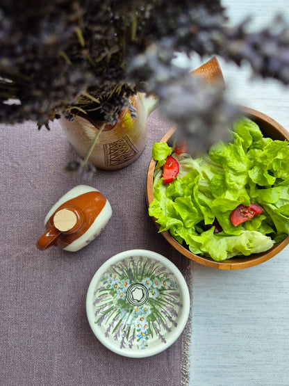 Duo LAVANDA ~ petit huilier et bol