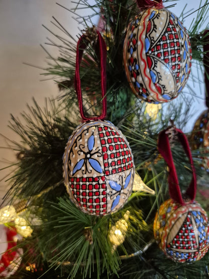 Boules de Noël artisanales ~ coffret RETROUVAILLES