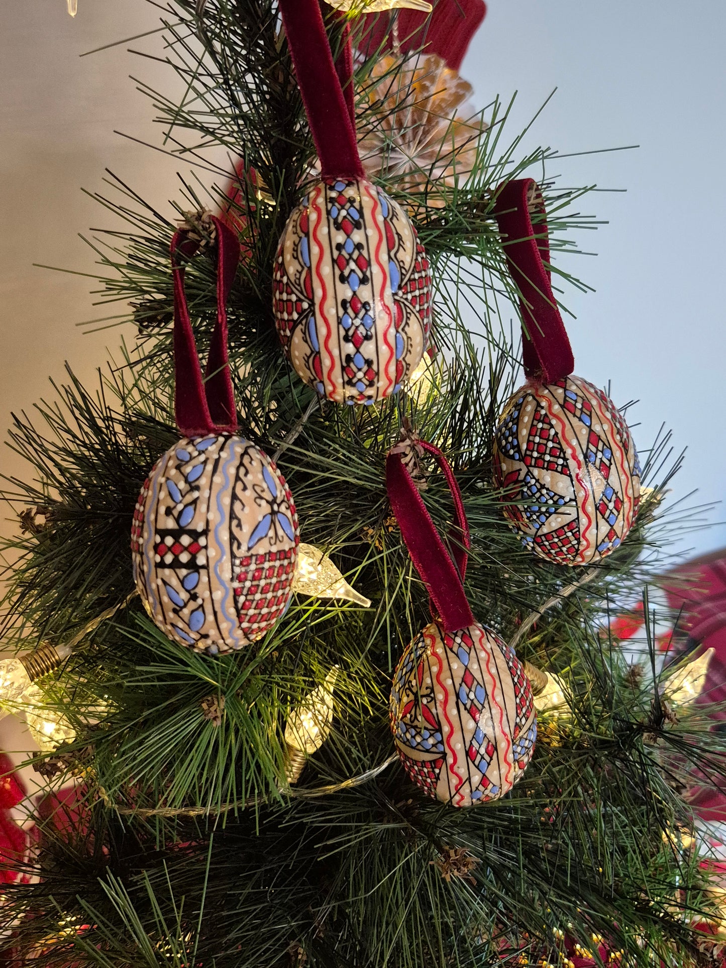 Boules de Noël artisanales ~ coffret RETROUVAILLES