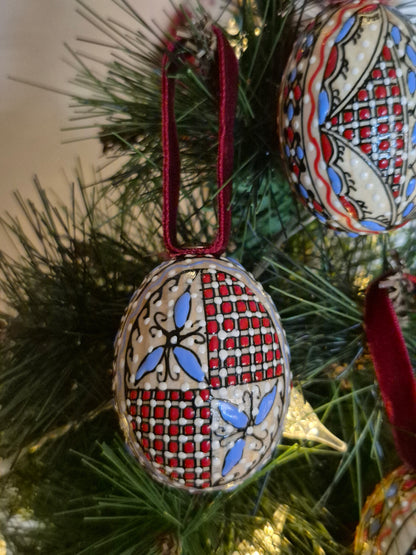 Boules de Noël artisanales ~ coffret RETROUVAILLES