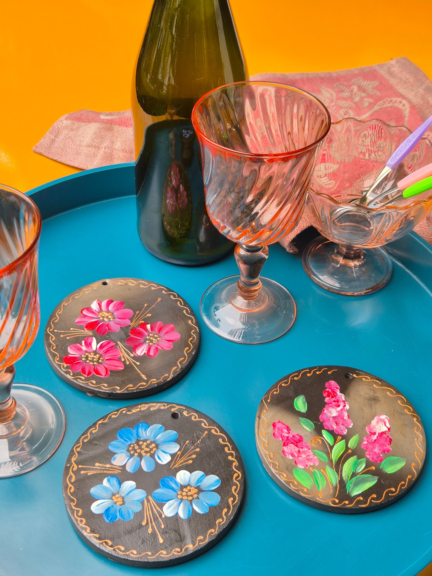 Dessous verre/tasse MAGMA ~ choix motif
